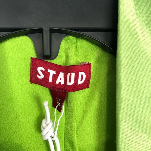 NWT Staud Madden Moss green satin blazer Size XS - Picture 3 of 8